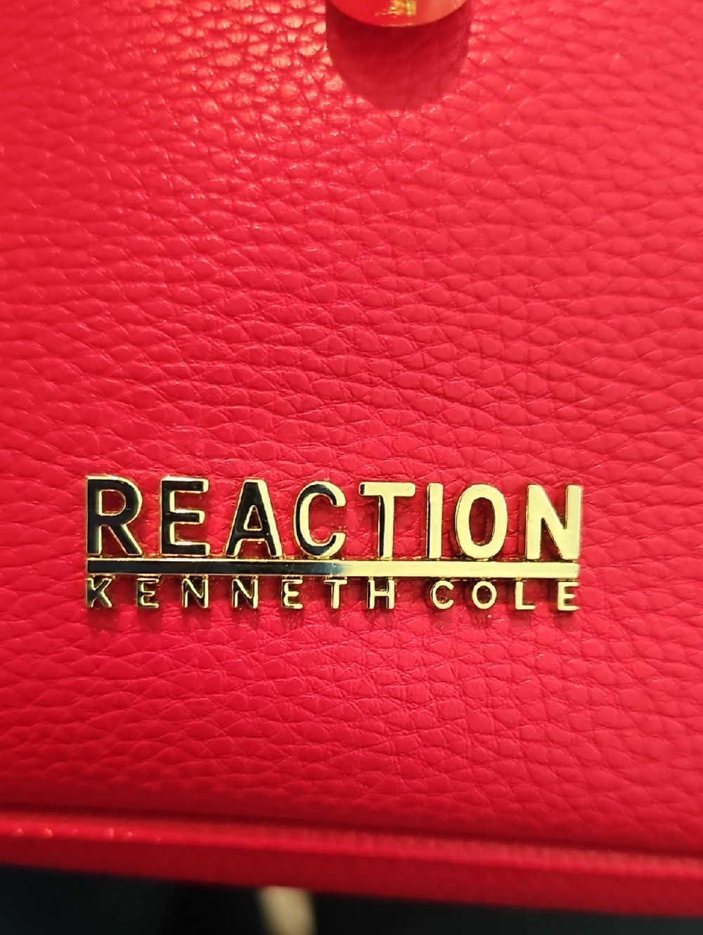 Kenneth Cole Reaction Red Leather Shoulder Tote - Picture 9 of 16